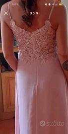 Abito elegante rosa cipria in pizzo  Taglia XS