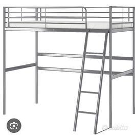 Letto singolo Ikea soppalcato