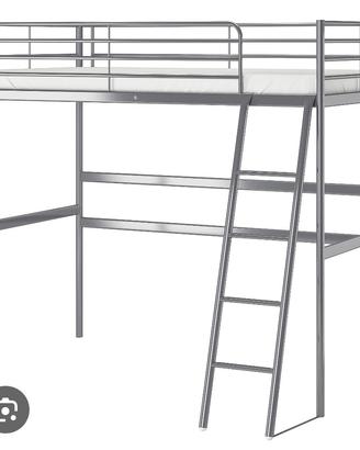 Letto singolo Ikea soppalcato