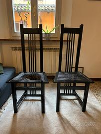 Sedie stile Mackintosh