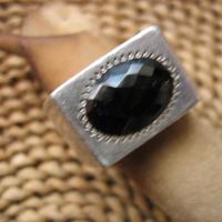 Anello Rebecca Arg.925 Onice Anni'90
