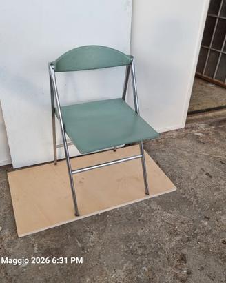 Poltroncina verde pieghevole Frau, modello Donald