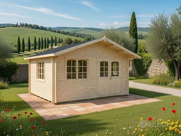 CASETTA DI LEGNO ALASKA2 70mm 470x380x290h + PAV.