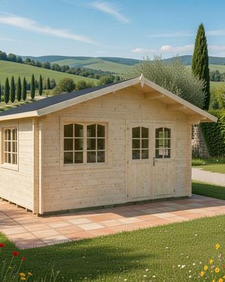 CASETTA DI LEGNO ALASKA2 70mm 470x380x290h + PAV.