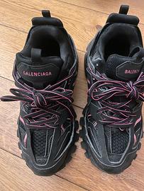 Scarpe Balenciaga Track nere e rosa