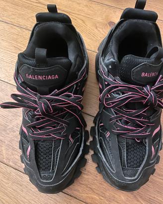 Scarpe Balenciaga Track nere e rosa