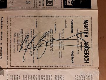 Autografo Martha Argerich
