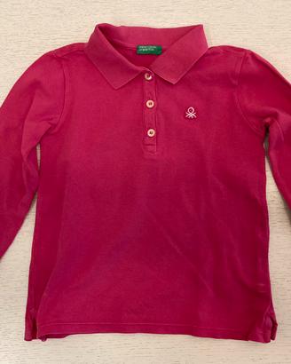 Maglietta Benetton rosa 4 anni