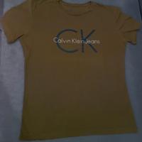 T-Shirt manica corta Calvin klein, Verde, Tg.M
