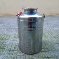 Fusto bidone acciaio inox 50 litri