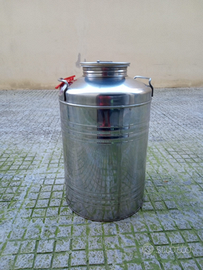Fusto bidone acciaio inox 50 litri
