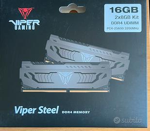 Patriot Viper Steel DDR4 RAM 16GB (2X8GB) 3200MHz