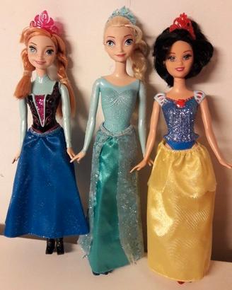 Anna,  Elsa di Frozen e Biancaneve  Disney