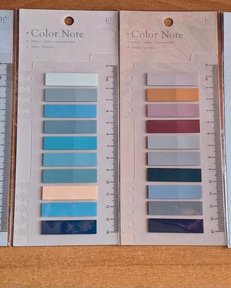 Set di 6 post it colorati per lettura libri
