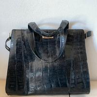 Borsa in pelle di coccodrillo vintage