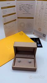Orecchini Halo Moissanite Certificato 0.5 CT