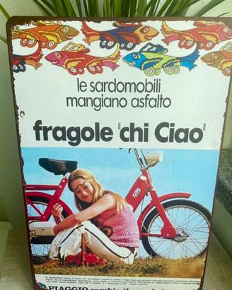 Riproduzione pubblicita vintage targa metallo