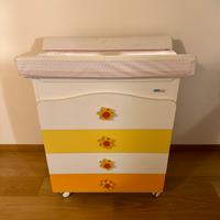 Cassettiera fasciatoio bagnetto 3 in 1 l.rossi