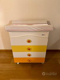 Cassettiera fasciatoio bagnetto 3 in 1 l.rossi