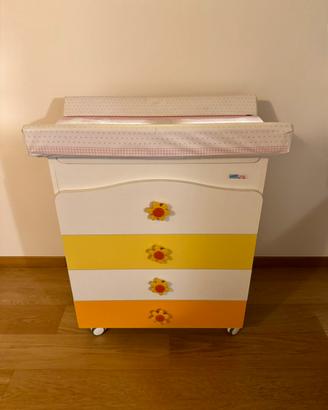 Cassettiera fasciatoio bagnetto 3 in 1 l.rossi