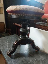 SGABELLO ANTICO DA PIANOFORTE META' 800