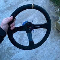 volante a calice + mozzo sparco blu anodizzato