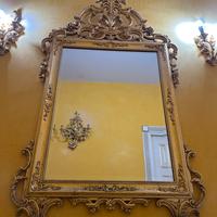 Specchiera grande rifinitura foglia oro