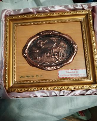 quadro in rame vintage Vietnam 