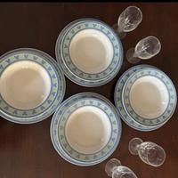 Servizio piatti e bicchieri per 4 persone