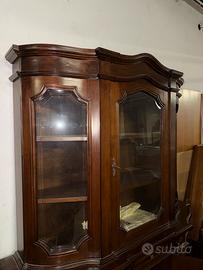 credenzina in noce con alzata