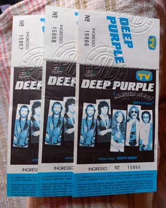 Biglietti concerto Deep Purple  1987