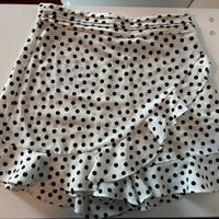 Miniginna Zara pois bianca e nera