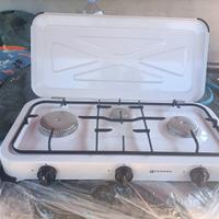 cucina tre fuochi a gas per campeggio