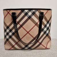 Borsa BURBERRY CHECK tela cerata motivo check