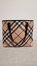 Borsa BURBERRY CHECK tela cerata motivo check
