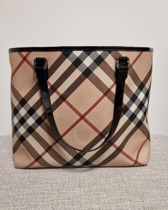 Borsa BURBERRY CHECK tela cerata motivo check