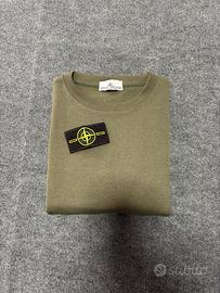 🆕 Felpa Stone Island Girocollo Verde Militare - T