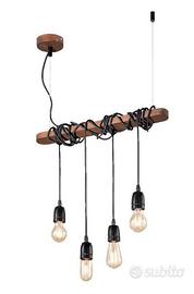 lampada sospensione in legno