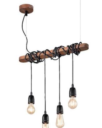 lampada sospensione in legno
