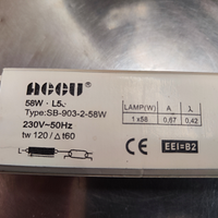 Reattore lampade fuorescenti 58W