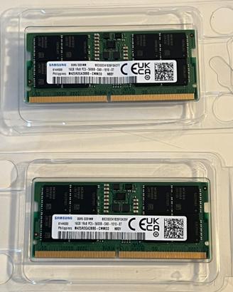 Ram 32 gb 2x16gb sodimm ddr5 5600 mhz