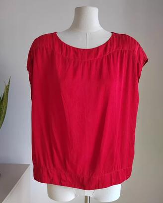 Top corto rosso