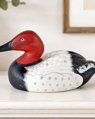 Anatra papera decorativa in ceramica stile vintage