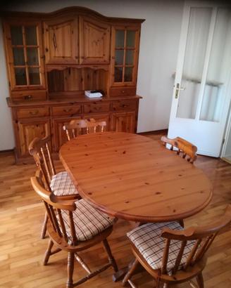 SOGGIORNO COMPLETO STILE RUSTICO LEGNO MASSELLO