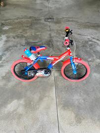 bici bimbo 16 spiderman con rotelle