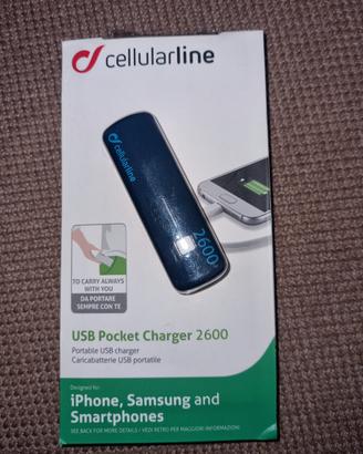 cellularline usb pocket charger 2600