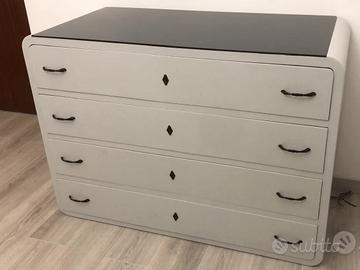 Como' in legno vintage con vetro