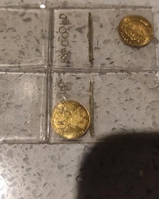 monete monete in oro 8k in miniatura 