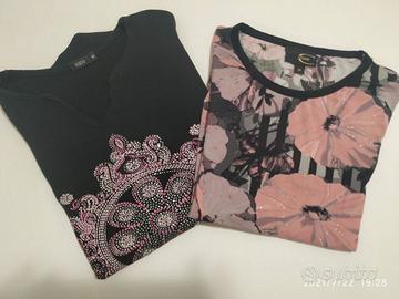 ART. 83 - 2 MAGLIETTE NERE MEZZA STAGIONE