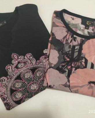 ART. 83 - 2 MAGLIETTE NERE MEZZA STAGIONE